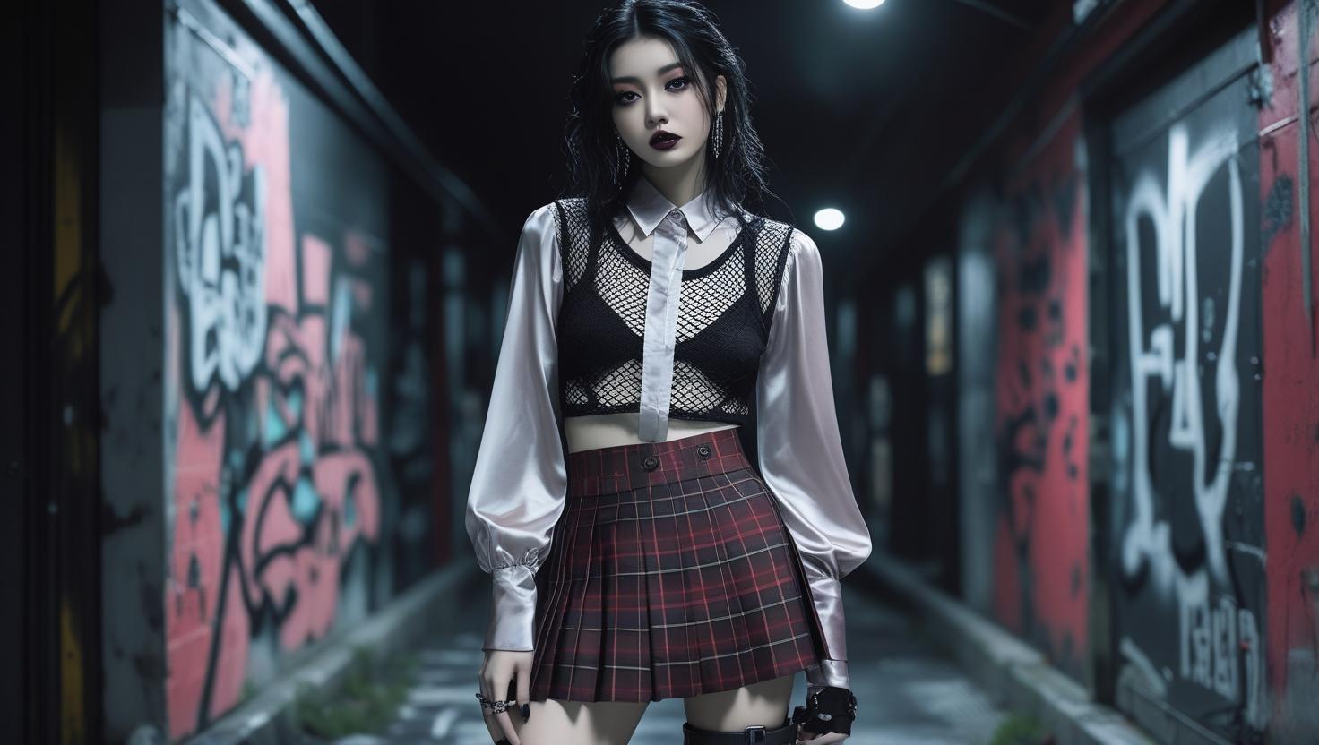 K-Grunge Princess” – mix of Korean fashion and gothic grunge